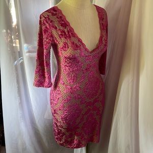 Pink Velvet Dress